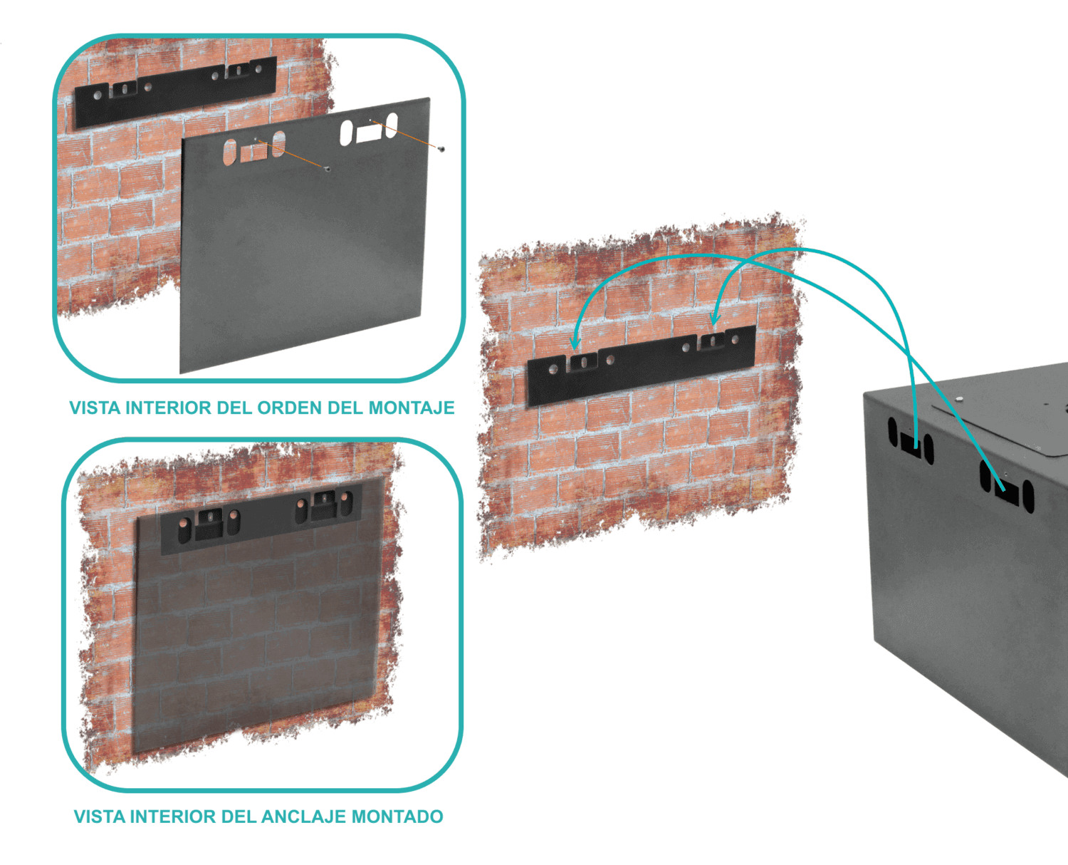 Gabinete Pared LINKMADE RK12-4L 12U Fondo 45cm Negro Incluye M6-4KIT y 2U 4