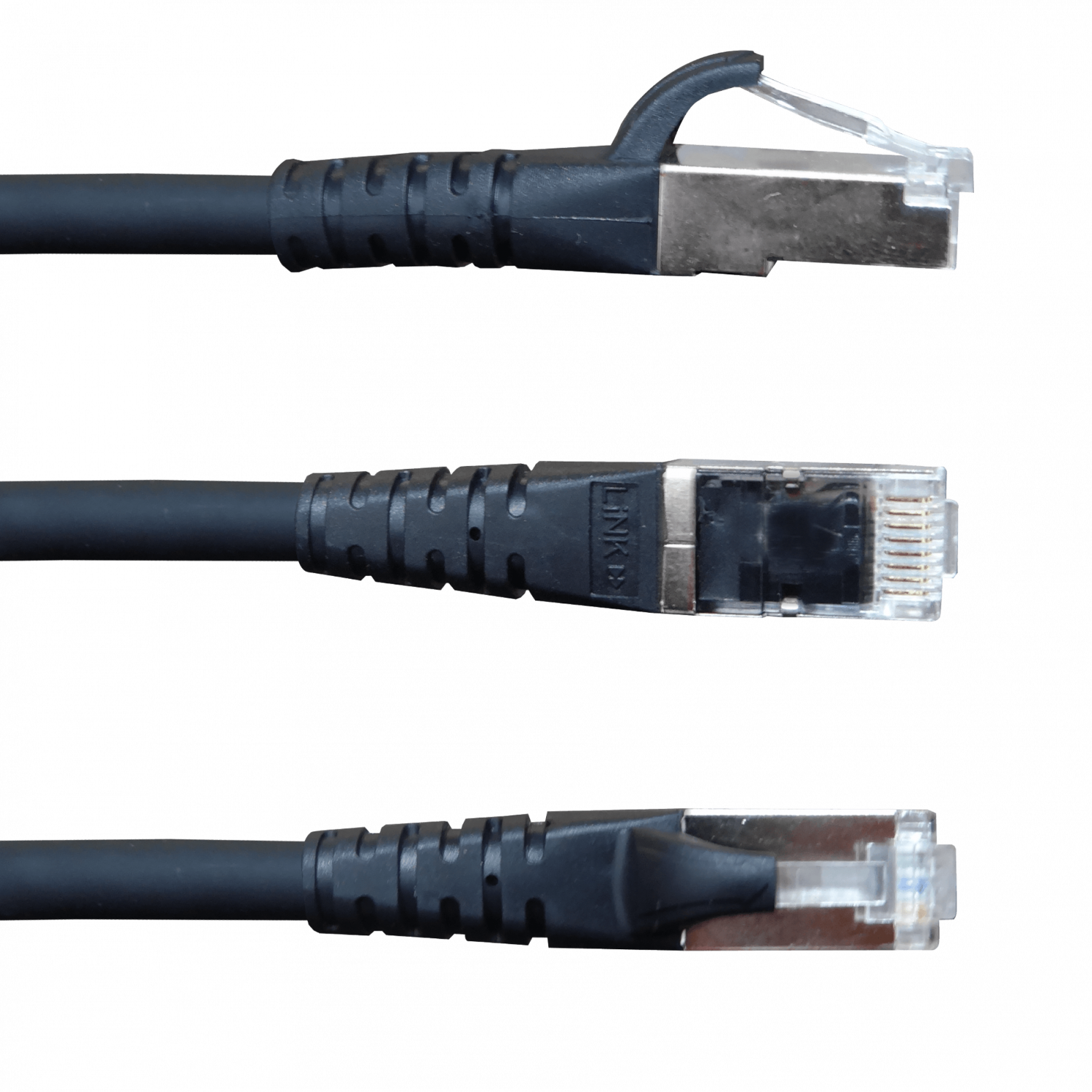 Cable Patch LINKMADE Cat6 S/FTP 7mt Negro LSZH Inyectado Multifilar 4