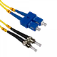 2mt ST/UPC-SC/UPC MonoModo SM Duplex Jumper Cable Fibra 9/125um 3mm - Miniatura 1