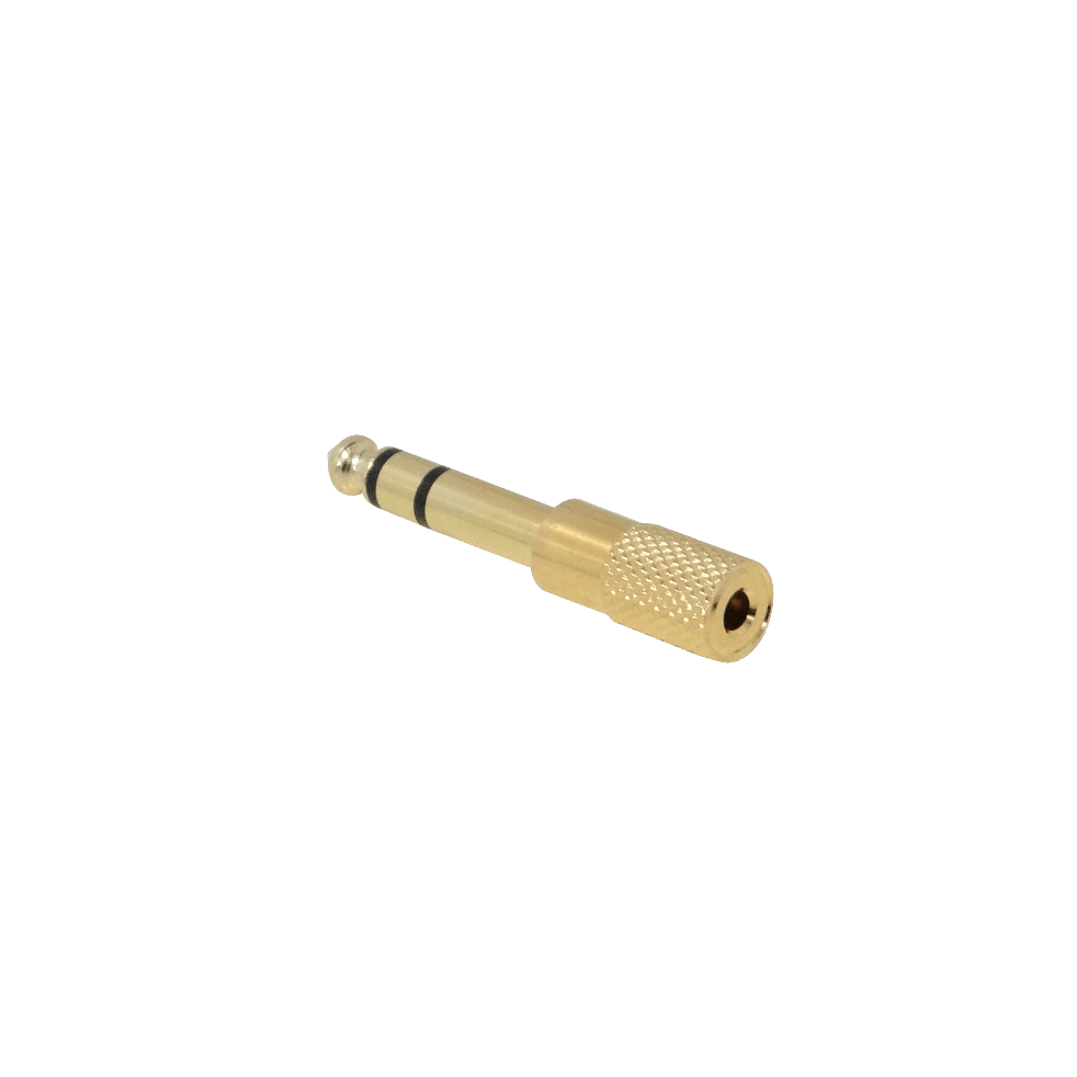 Adaptador de Audio 3.5mm Hembra a 6.35mm Macho Estéreo, Phone 1/8” a 1/4” 3