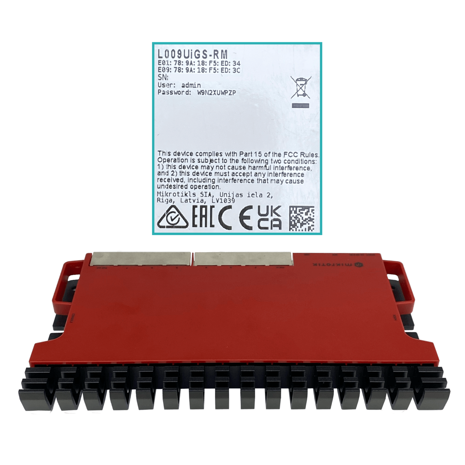 Router MikroTik L009UiGS-RM - x8 Puertos, x1 Puerto SFP, CPU ARM de Doble Núcleo, 512MB RAM 5