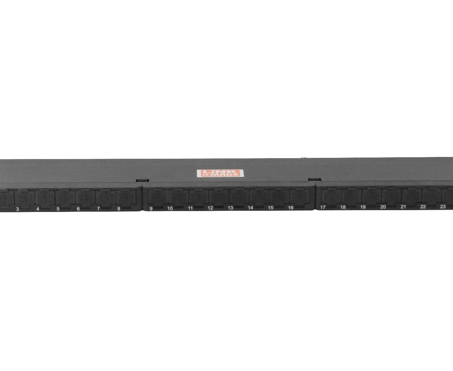Patch Panel LINKMADE 0.5U, 24 Puertos RJ45, Cat6A F/UTP S/FTP, Blindado 3
