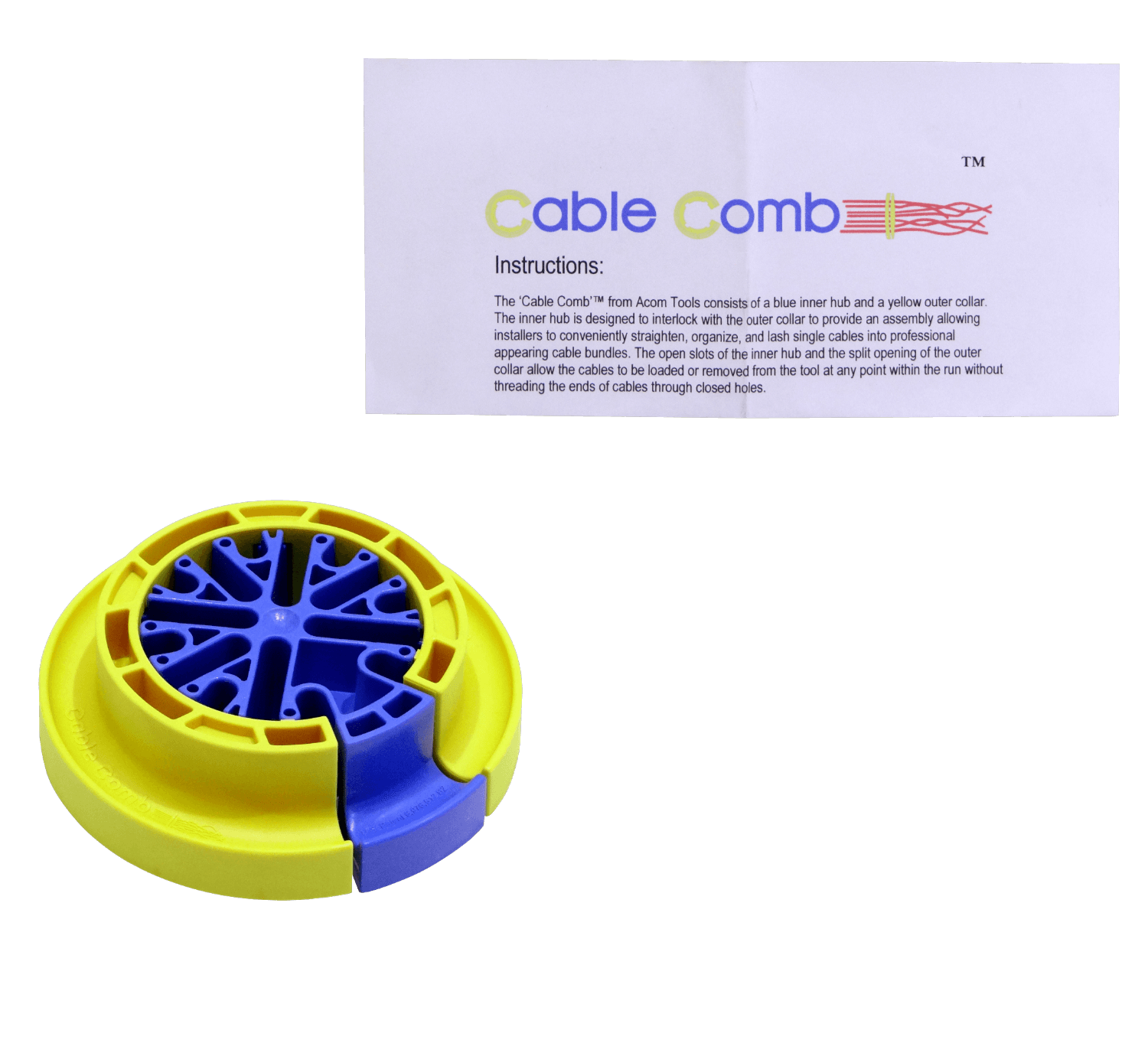 aCom-Tools Peine para Cables Ordenador de Manojo 4