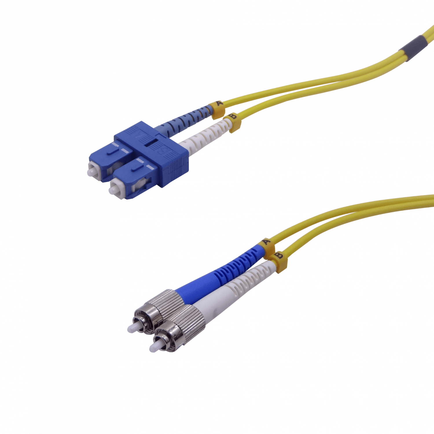 2mt SC-FC MonoModo SM Duplex Jumper Cable Fibra 9/125um 3.0mm 3