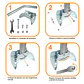 Soporte Exterior LINKMADE BAM-90 90cm Abatible Galvanizado para Muro - Miniatura 3