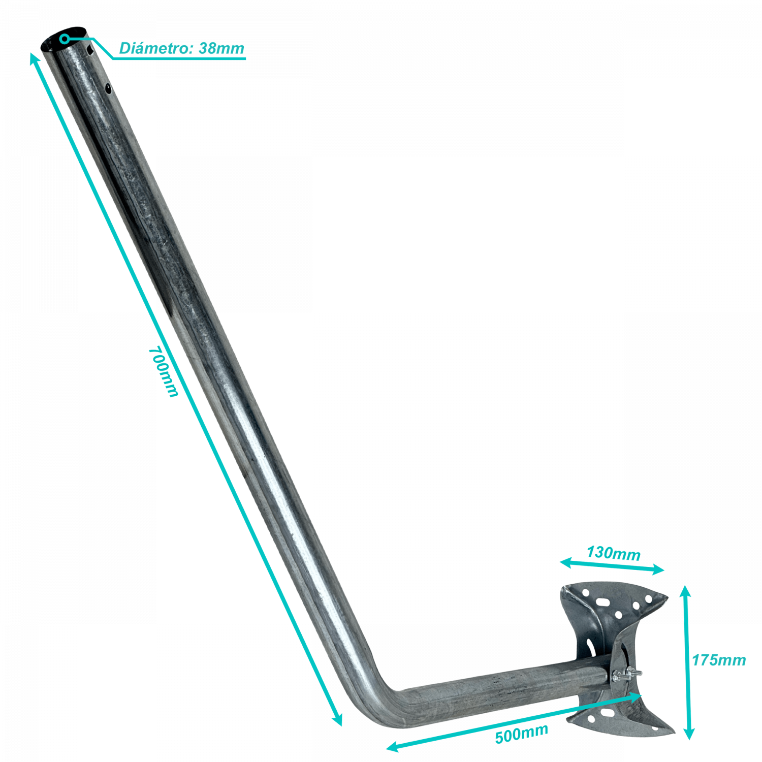 Soporte LINKMADE para Muro Exterior, Abatible, Galvanizado, 120cm 7
