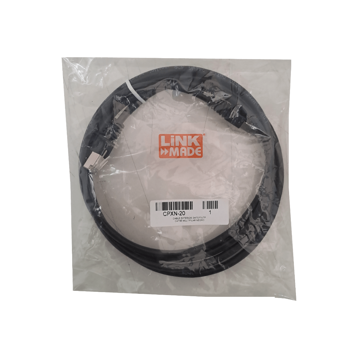 Cable Exterior LINKMADE Cat5e SF/UTP 2mt Negro Multifilar 2
