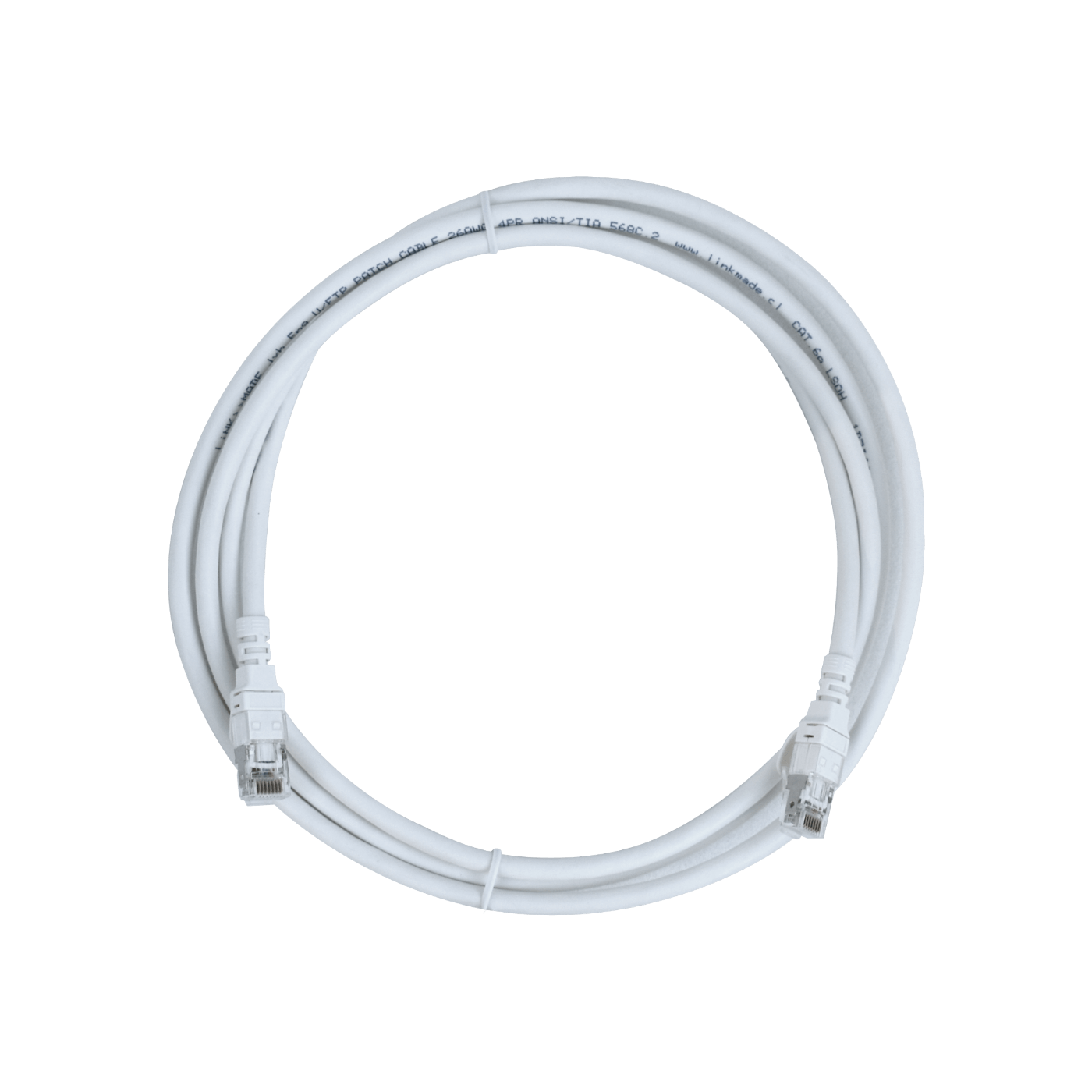 Cable Patch LINKMADE Cat6a U/FTP Blanco LSZH 2 metros Inyectado Multifilar 3