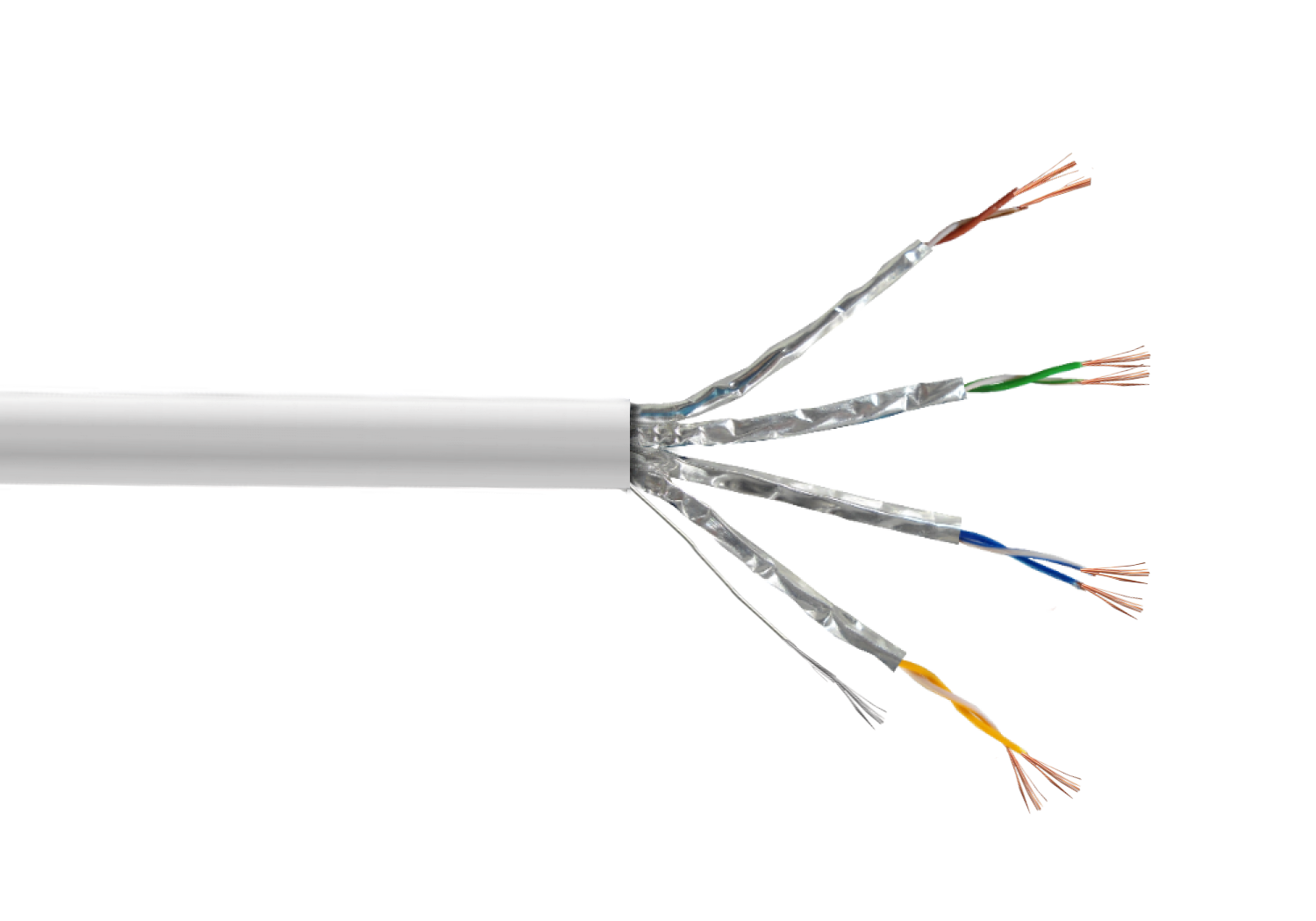 Cable Patch LINKMADE Cat6a U/FTP Blanco LSZH 3 metros Inyectado Multifilar 2