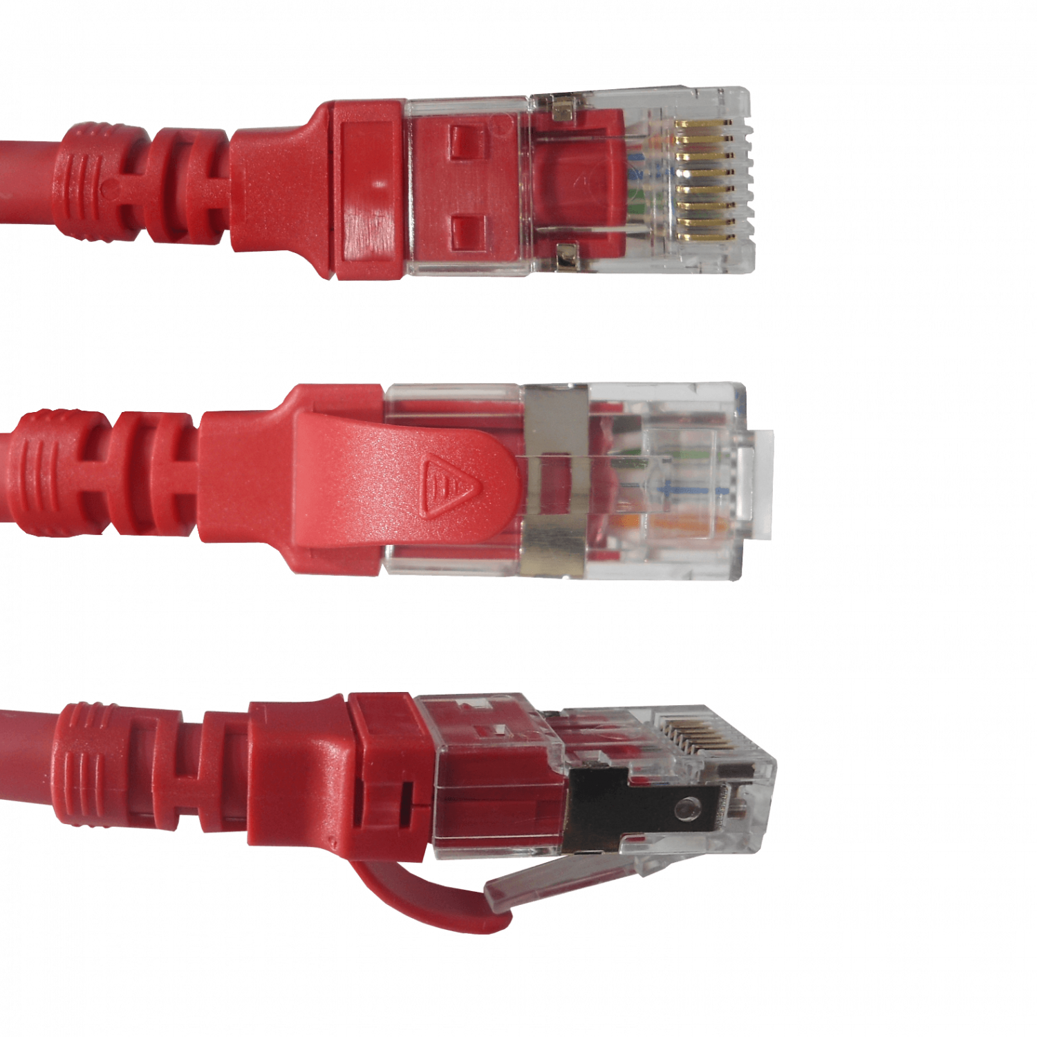 Cable Patch LINKMADE Cat6a U/FTP 2mt Rojo LSZH Inyectado Multifilar 4