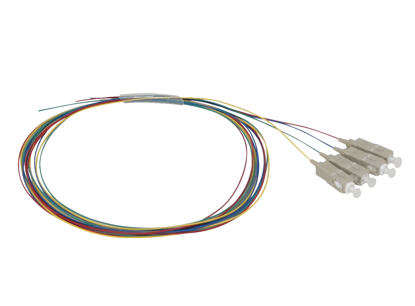 Pigtail de Fibra Óptica Multimodo OM1 SC/UPC 62.5/125µm 1.5m LSZH - Paquete de 4 Unidades - JFMC-4 1