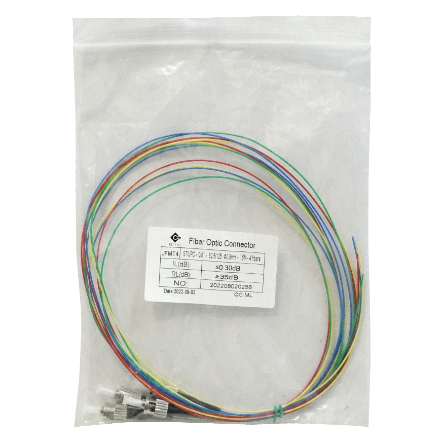 ST/UPC OM1 Multimodo 1,5mt 4-Unidades Pigtail 62.5/125um 0,9mm 150cm 2