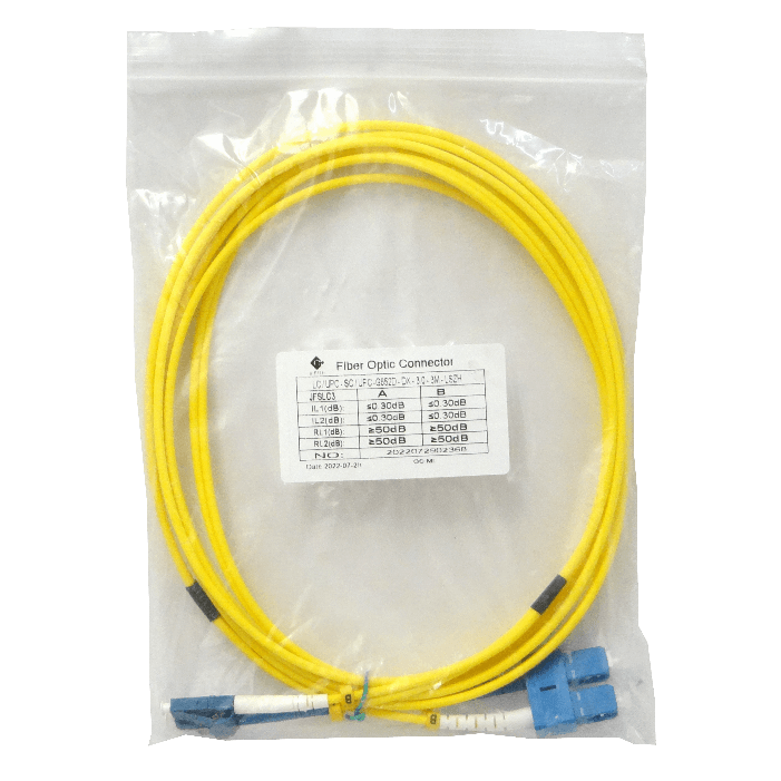 3mt LC-SC/UPC MonoModo SM Duplex Jumper Cable Fibra 9/125um 3mm 2
