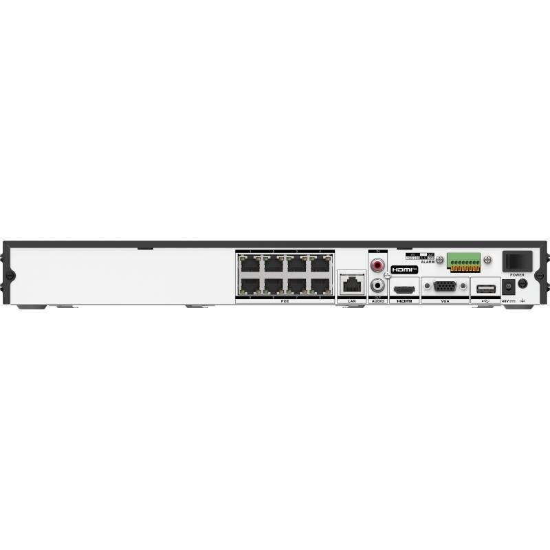 NVR Hikvision DS-7608NI-Q2/8P(E) 8 canales, Graba hasta 8 MP, 8 puertos PoE, Salida hasta 4k 4
