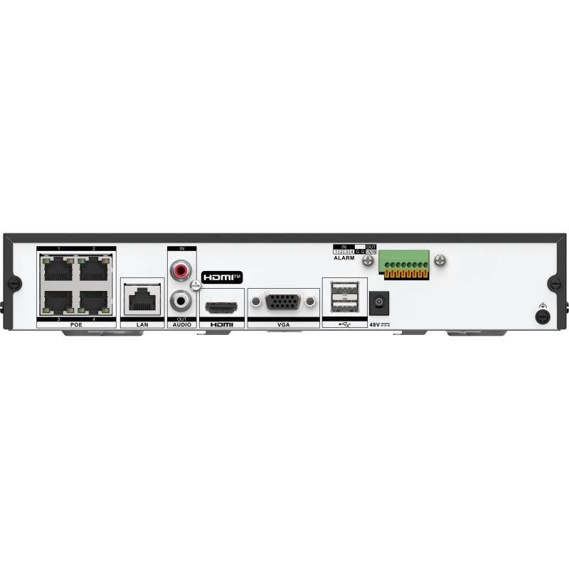 NVR Hikvision DS-7604NI-Q1/4P(E), 4 canales, Graba hasta 8 MP, 4 puertos PoE, H265+, H264+ 4