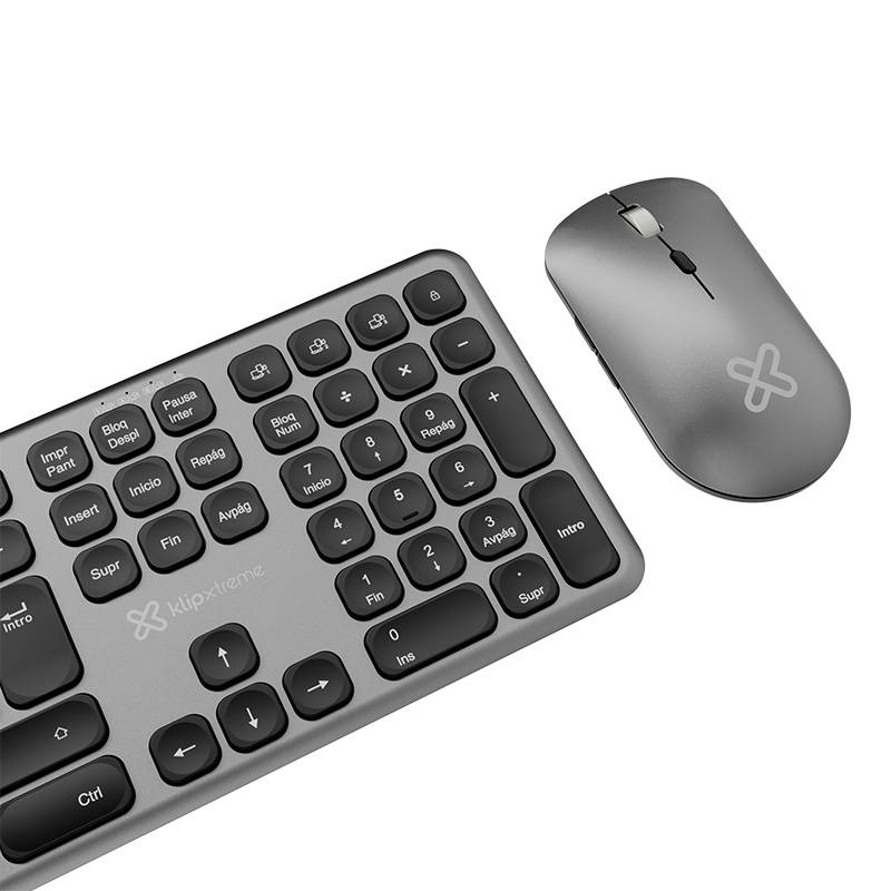Kit Combo Teclado y mouse Klip Xtreme KBK-850 Inalambrico, Bluetooth, Hasta 1200 DPI 4