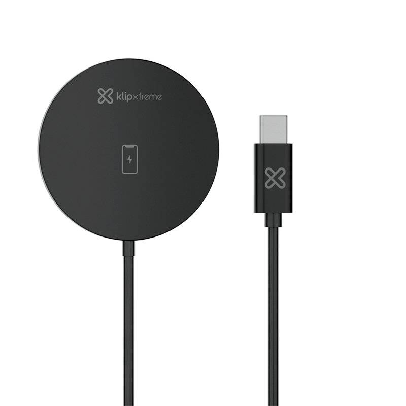 Base de carga Inalambrica Klip Extreme, Inalambrica magnetica, Hasta 15W, USB-C 1