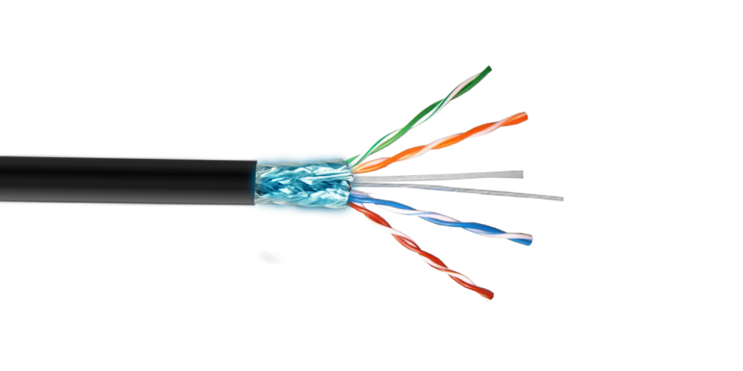Cable F/UTP Exterior LINKMADE CBXL-SN3 300m Cat5e Cobre Sólido AWG24 Negro PE 2