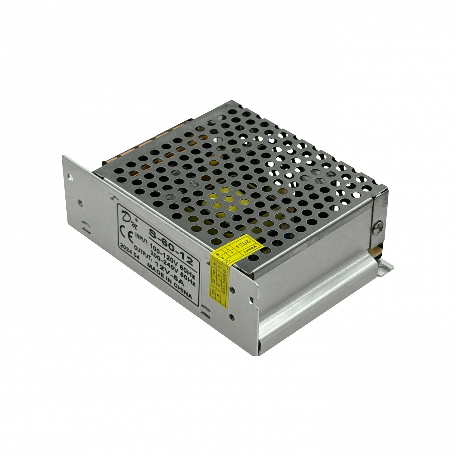 Fuente de Poder Open Frame 12VDC 5A 60W, IP20 Ajustable, Interior 100-240V 1