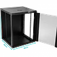 Rack de Pared LINKMADE RK15-6L 15U 60cm Fondo Negro Inc 2U Espacio Libre - Miniatura 1