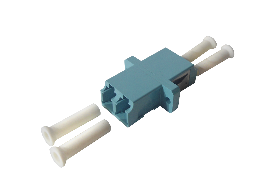 LC-LC Aqua OM3 DX-Duplex Copla p/Fibra Adaptador p/Cabecera-CL/Caja 1