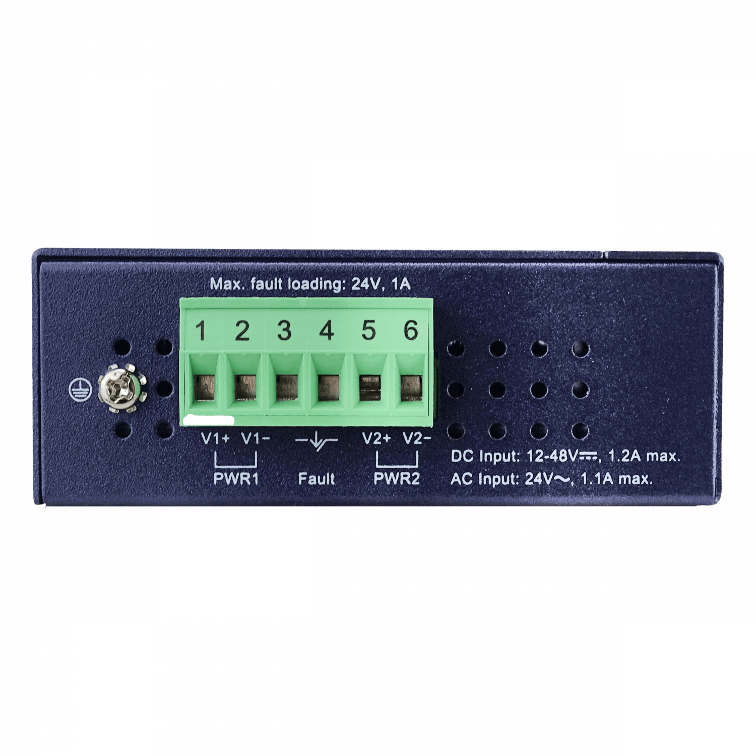 PLANET 5-1000 IP30 Switch Industrial Riel-DIN Gigabit req/12-48VDC 2