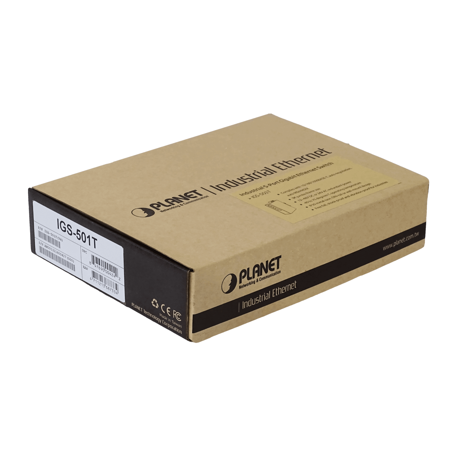 PLANET 5-1000 IP30 Switch Industrial Riel-DIN Gigabit req/12-48VDC 3