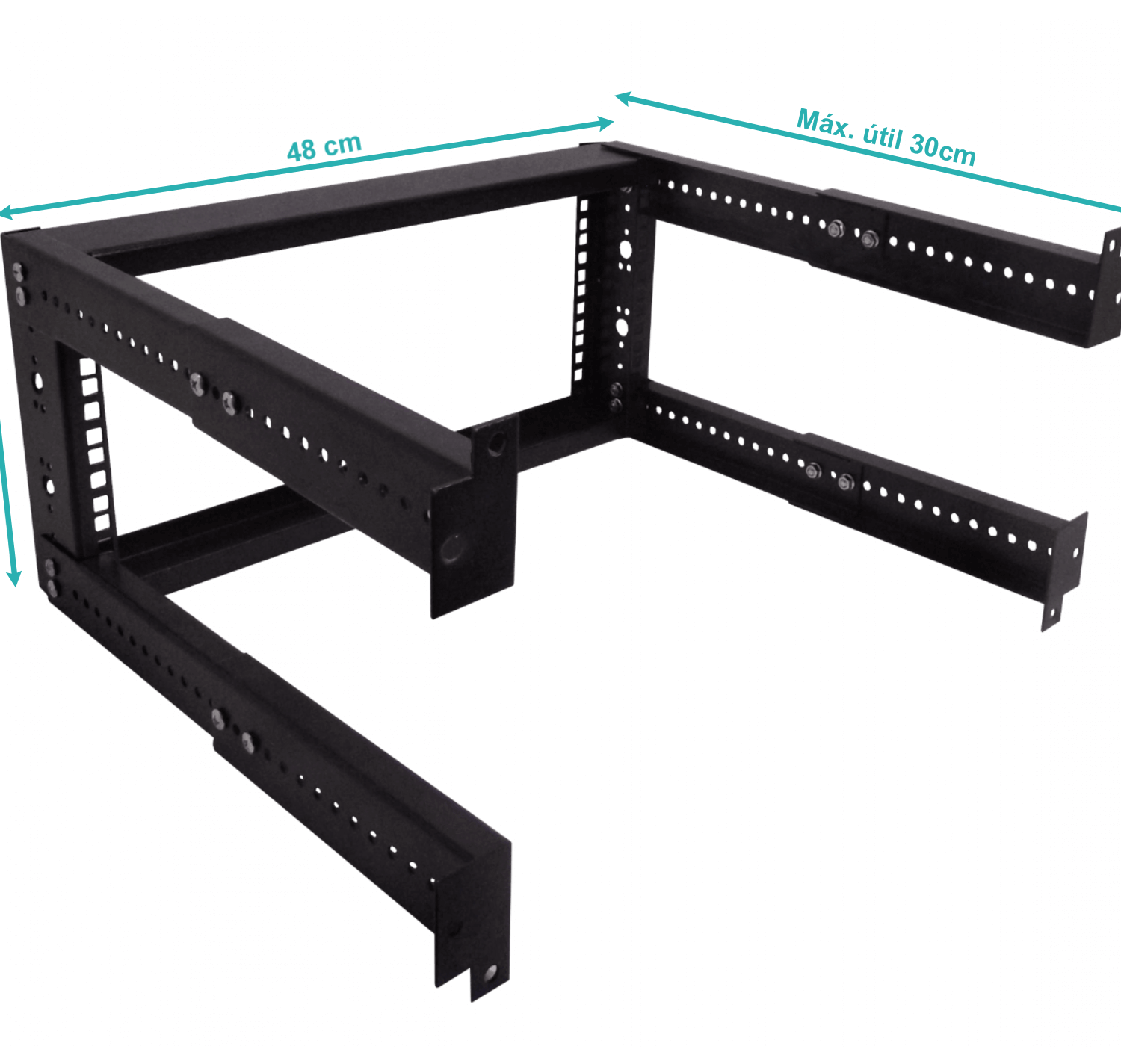 Bracket Mural 4U, LINKMADE, ajustable 30-45cm, 19-Pulgadas 3