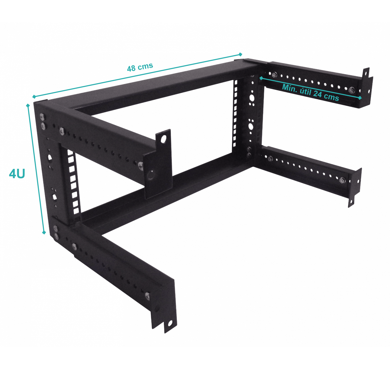 Bracket Mural 4U, LINKMADE, ajustable 30-45cm, 19-Pulgadas 6
