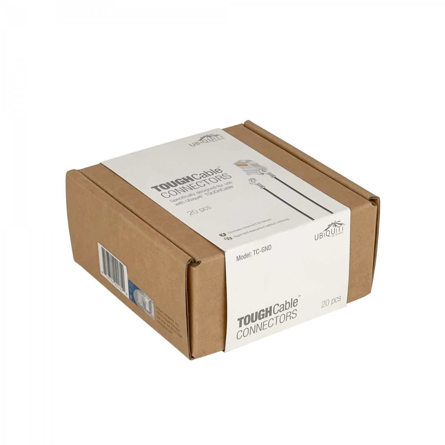 Paquete de 20 Conectores RJ45 FTP con Cable de Tierra, UISP-Connector-GND Ubiquiti TC-GND-20 1