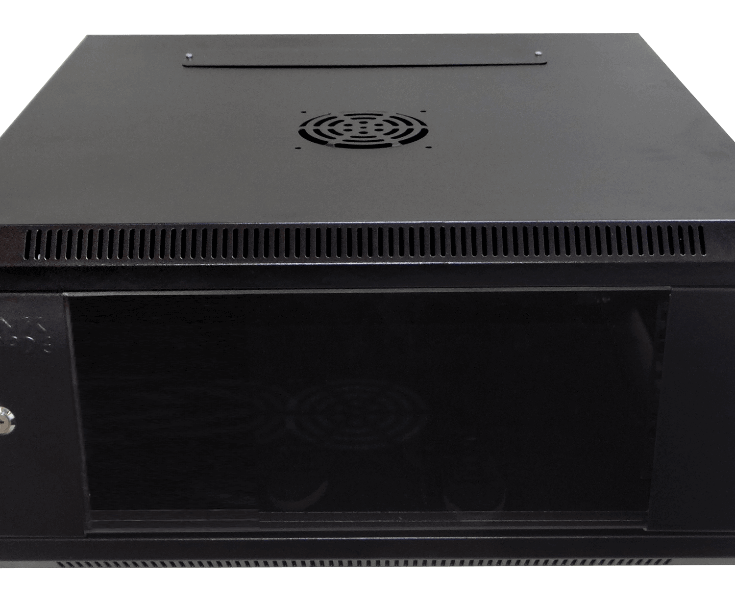 Gabinete Pared LINKMADE RK04-6L 4U Fondo 60cm Negro con Puerta de Vidrio 4
