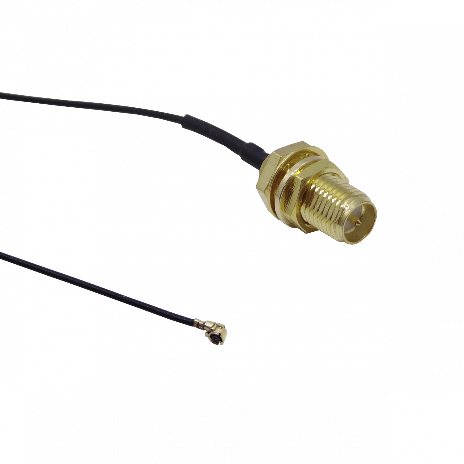 Cable Coaxial U.FL (IPX/IPEX) a RPSMA-Hembra CA100, Negro, 10cm 1