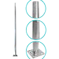 Poste Conico 3mt 3mm Base-250x250x12mm no-inc-Canastillo Cono-120/60mm - Miniatura 4