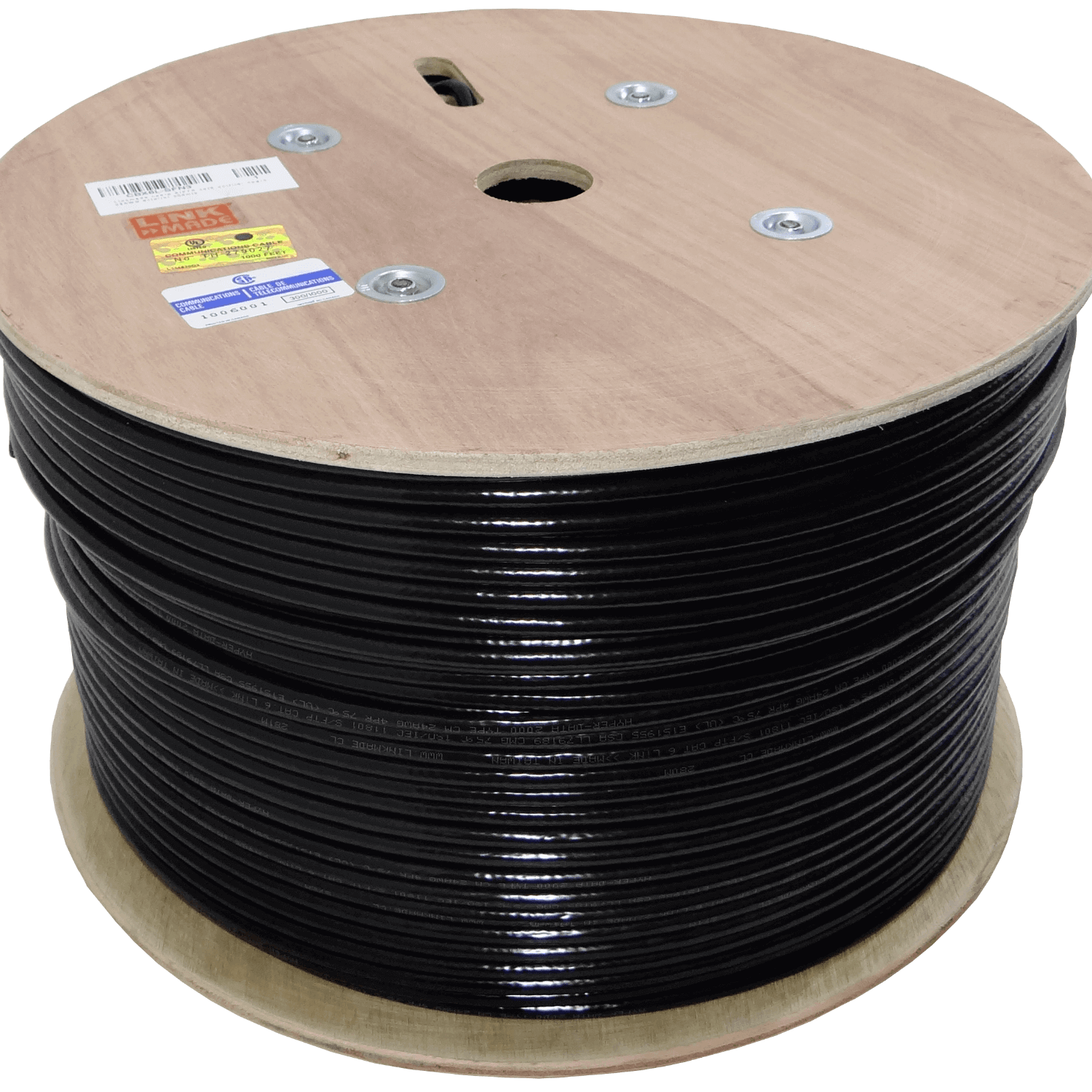 Cable SF/UTP Exterior LINKMADE CBX6L-SFN3 300m Cat6 Cobre Sólido AWG23 Negro PE 3