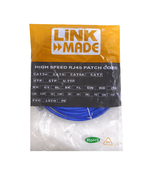 Cable Patch LINKMADE Cat6 U/UTP Azul LSZH, 10m, Inyectado, Multifilar 1