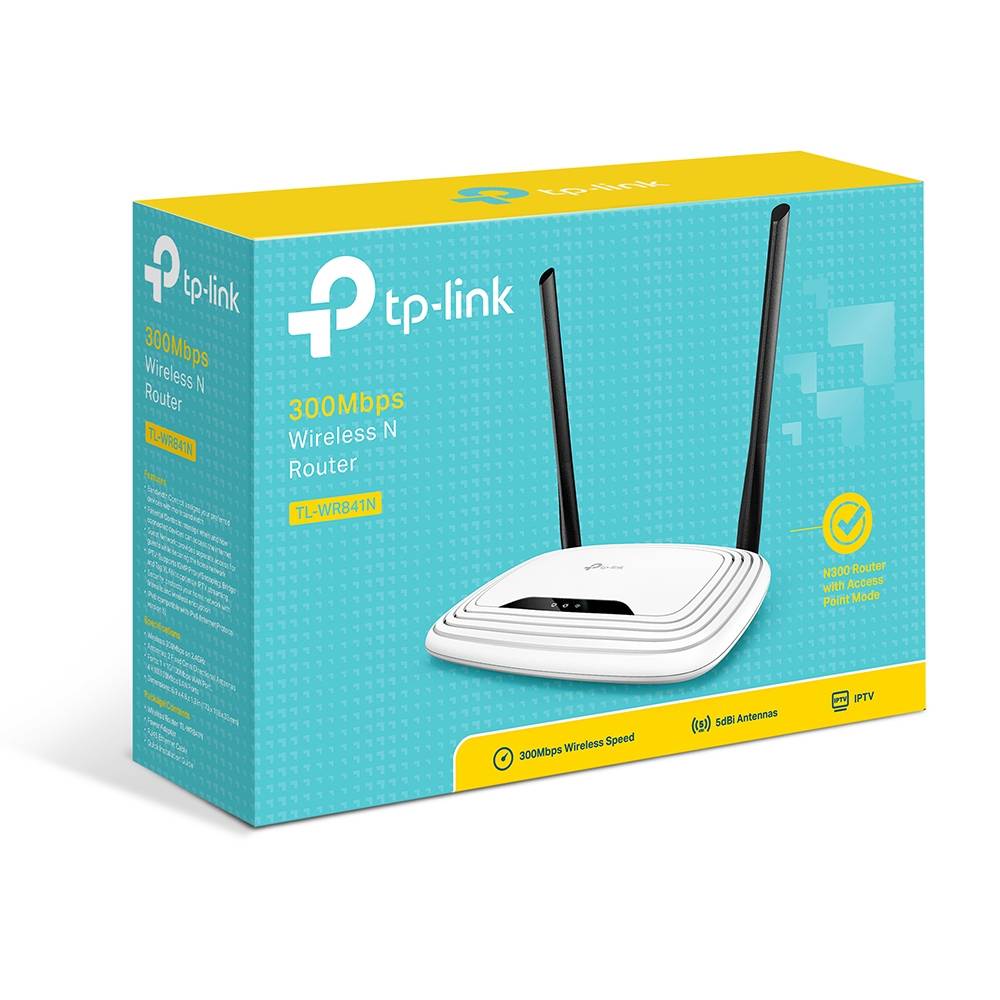 Router Inalámbrico TP-Link TL-WR841N, 300Mbps, Wi-Fi N, 2 Antenas Externas, 4 Puertos LAN 5