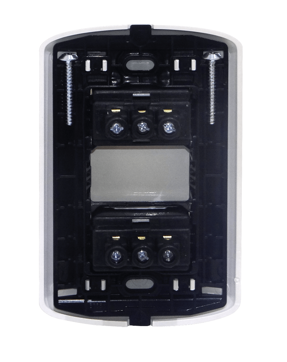 BTICINO MODUS 2-ENCHUFES-10A-NACIONAL CON BASE Y TAPA BLANCA ARMADO 1