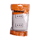 BTICINO MODUS 2-ENCHUFES-10A-NACIONAL CON BASE Y TAPA BLANCA ARMADO - Miniatura 3
