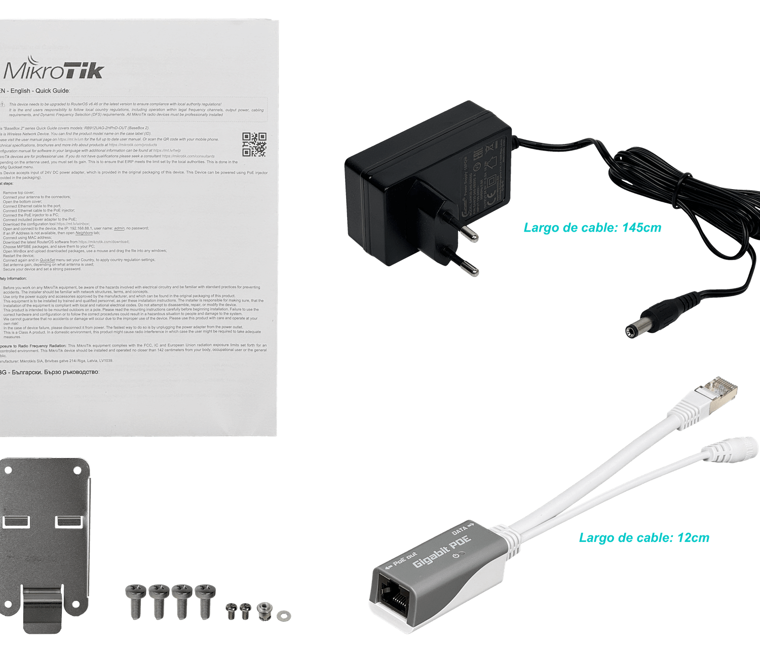 Punto de Acceso Exterior MikroTik BaseBox 2 - 2.4 GHz, Alta Potencia, Gigabit Ethernet 5