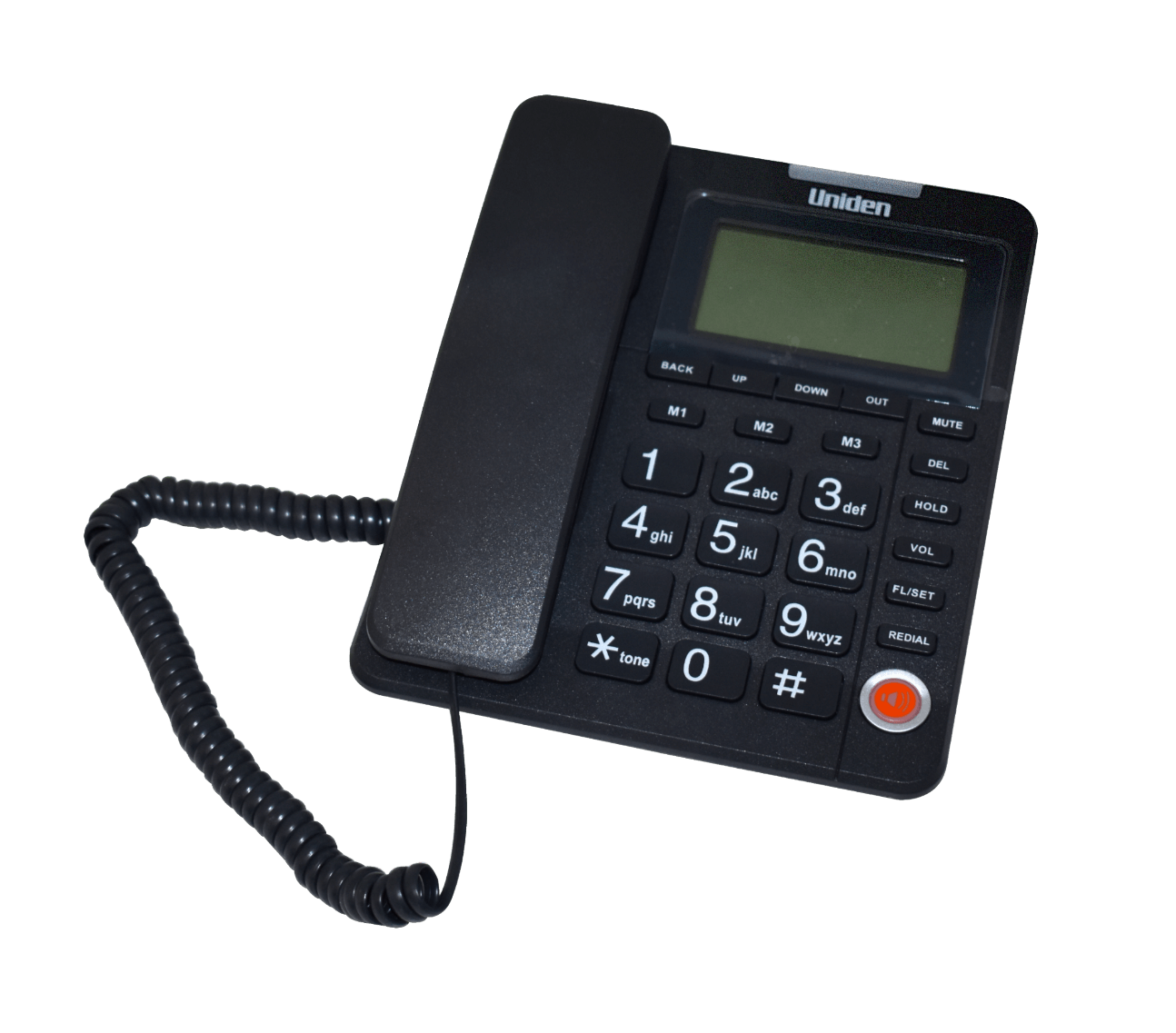 Teléfono Análogo Uniden AS7408 Sobremesa LCD Altavoz RJ11 3
