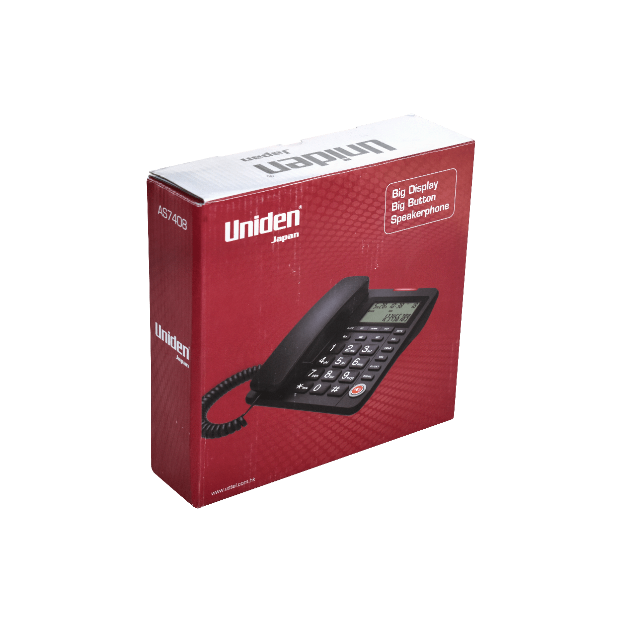 Teléfono Análogo Uniden AS7408 Sobremesa LCD Altavoz RJ11 5