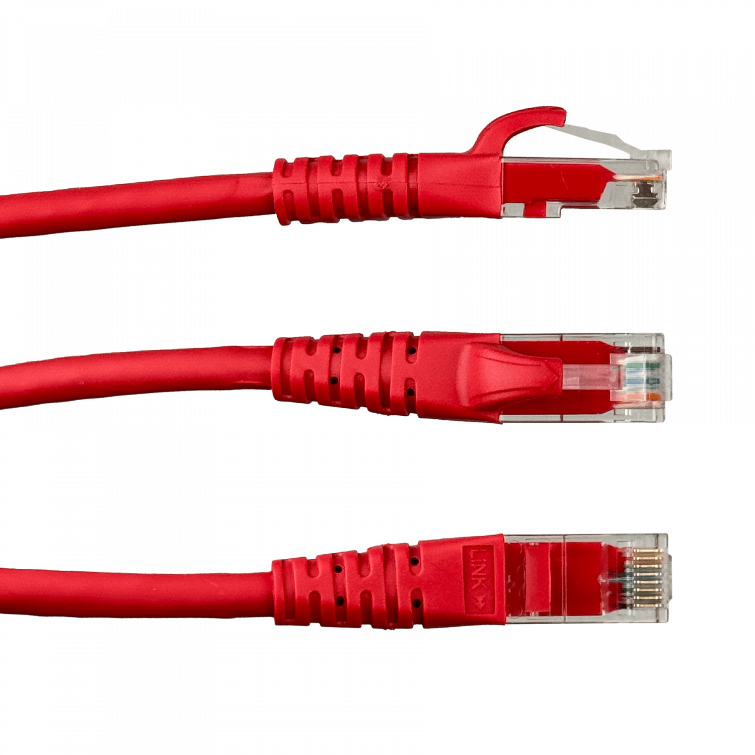 Cable Patch LINKMADE Cat6 Rojo LSZH 1 metro Inyectado Multifilar con Alta Estabilidad 1