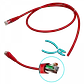 Cable Patch LINKMADE Cat6 Rojo LSZH 1 metro Inyectado Multifilar con Alta Estabilidad - Miniatura 3
