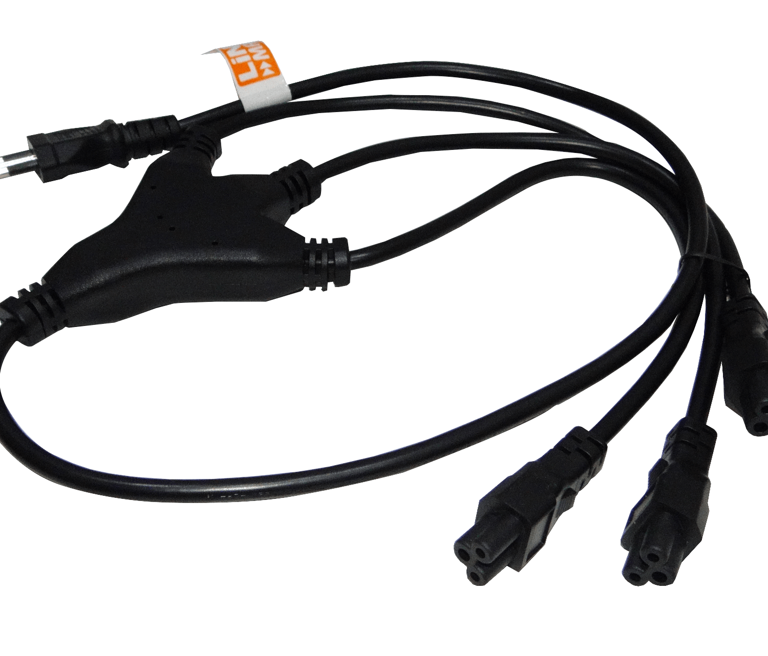 Cable de Poder LINKMADE 0.9m Trebol-C5 Hembra a CL Macho Negro 6A 3x0.75mm2 Triple 1