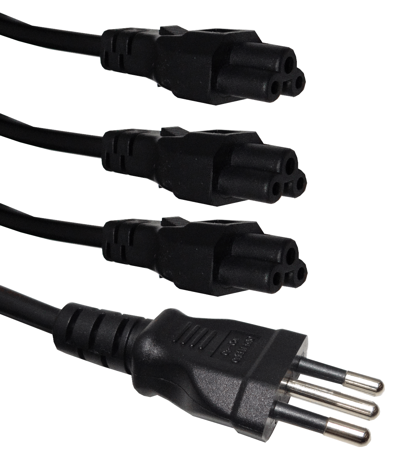 Cable de Poder LINKMADE 0.9m Trebol-C5 Hembra a CL Macho Negro 6A 3x0.75mm2 Triple 2