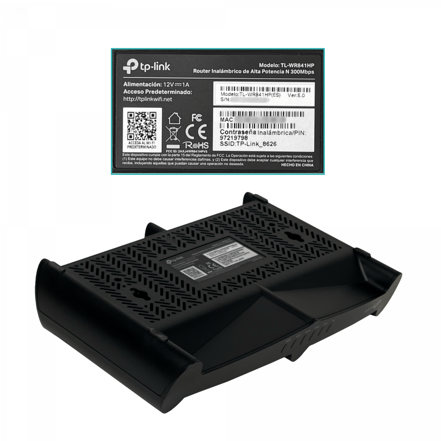 Router Inalámbrico de Alta Potencia N300 TP-Link TL-WR841HP, 1xWAN, 4xLAN (10/100 Mbps) 1