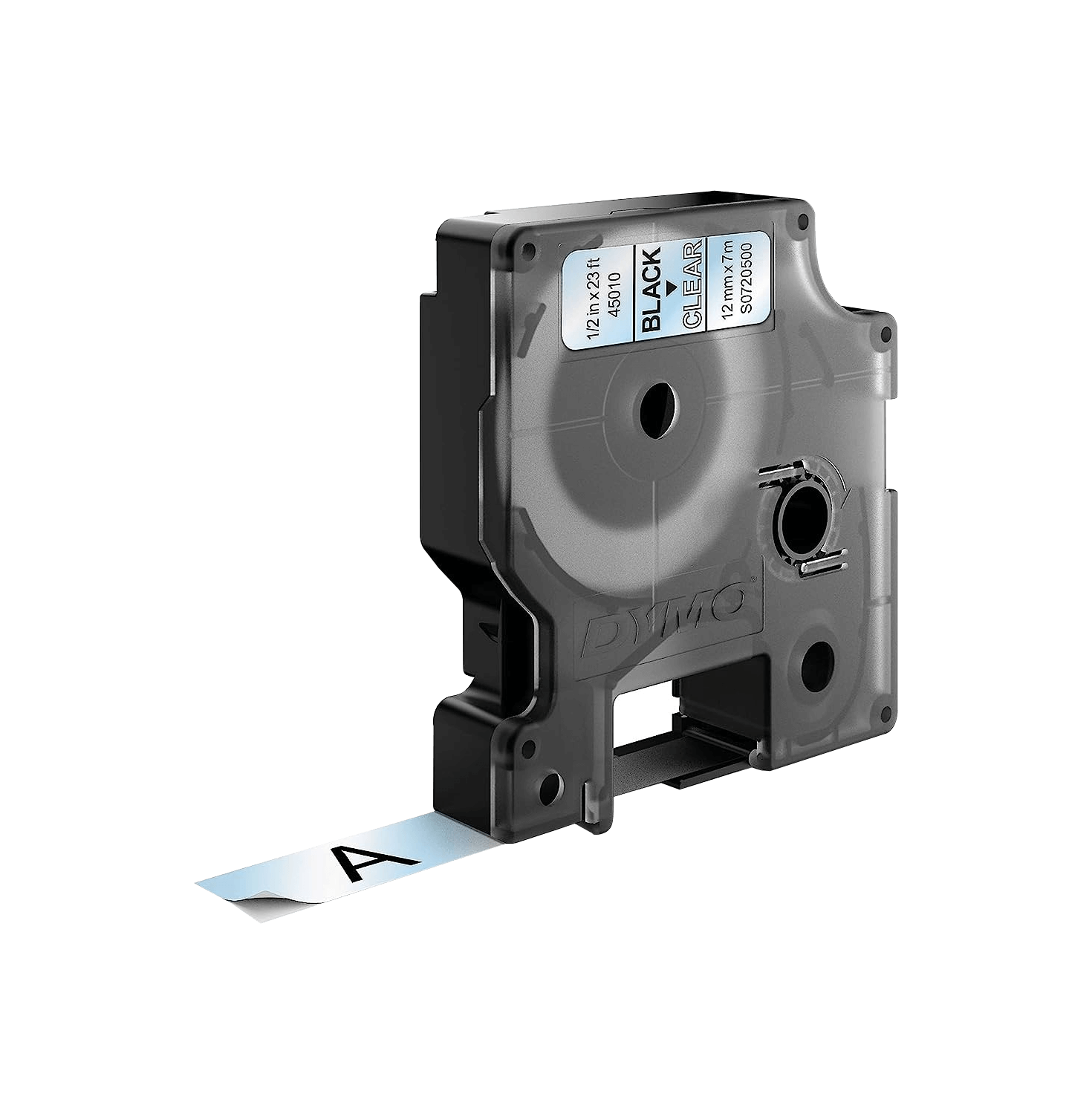 DYMO 12mm Negro en Fondo Transparente Cinta 7mt D1-Label Cassette 1