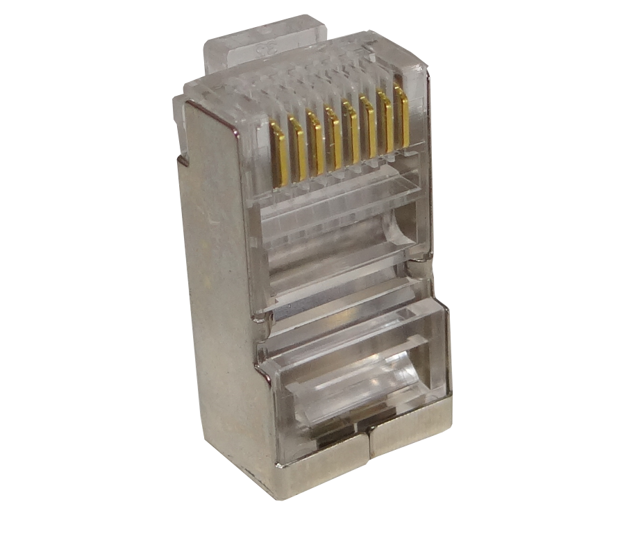 100 unidades FTP STP Conector RJ45 Cat5e Metalizado Crimpeable 1