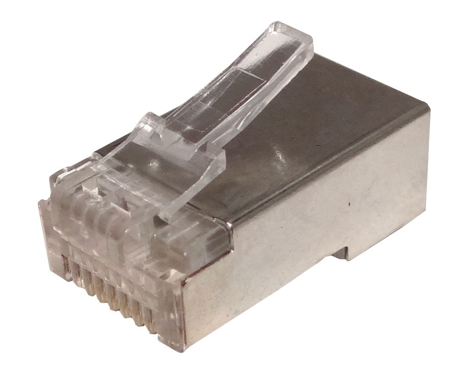 100 unidades FTP STP Conector RJ45 Cat5e Metalizado Crimpeable 2