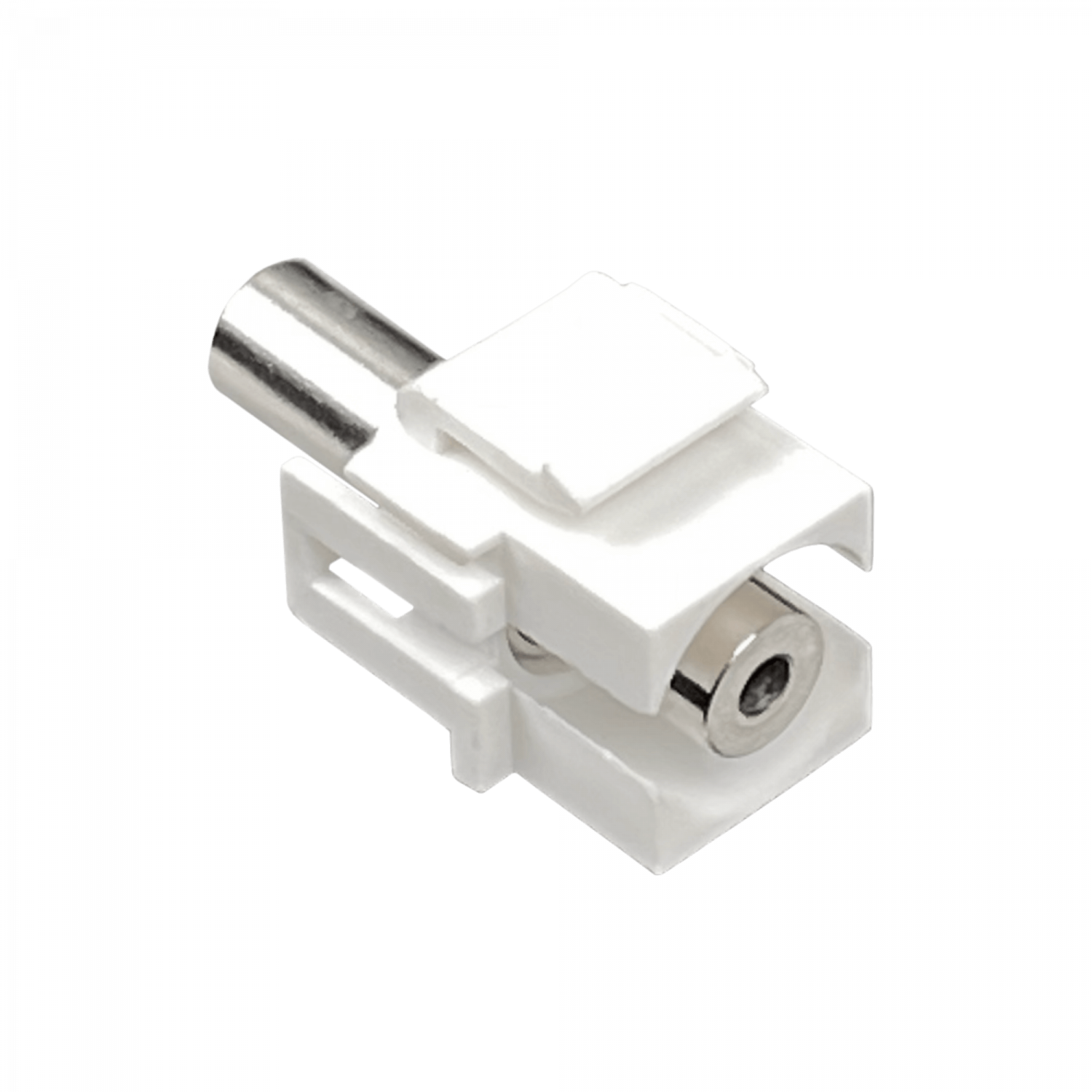 Conector Keystone 3.5mm Audio Hembra a Hembra, Blanco 1